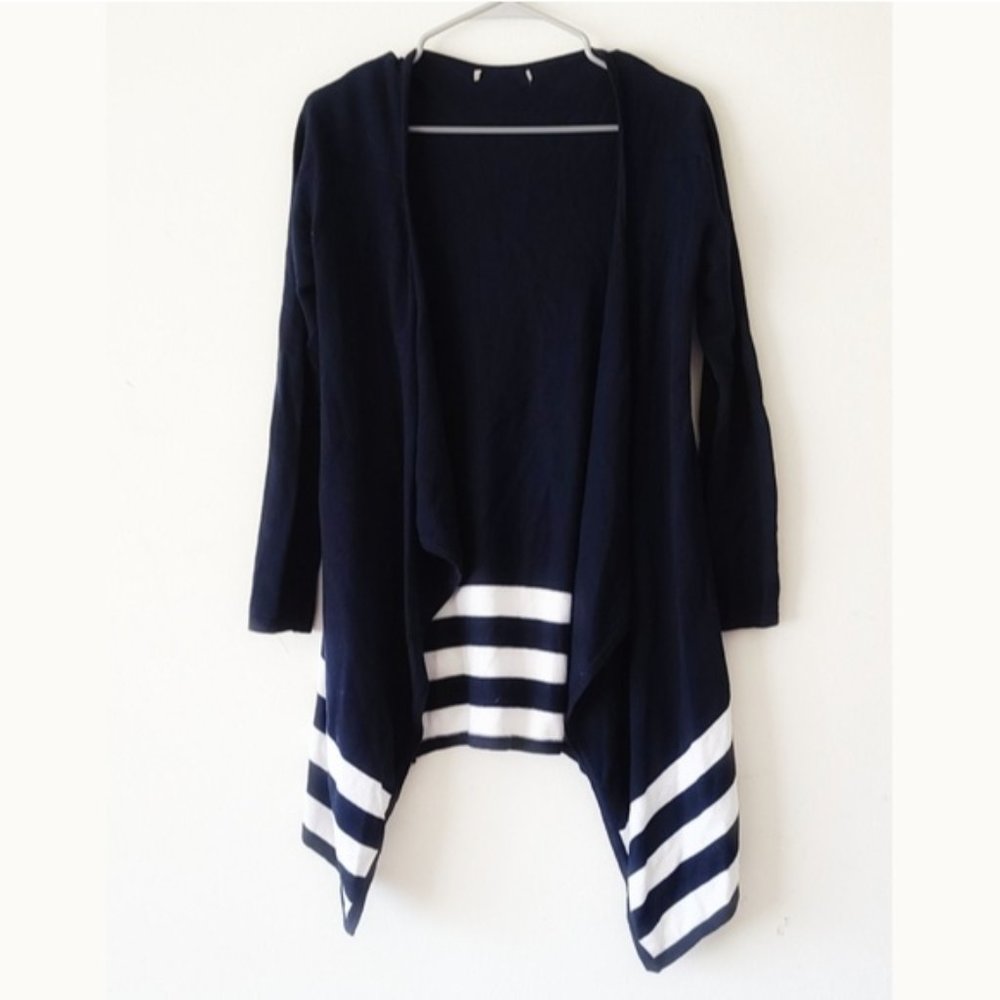 Striped flowy cardigan